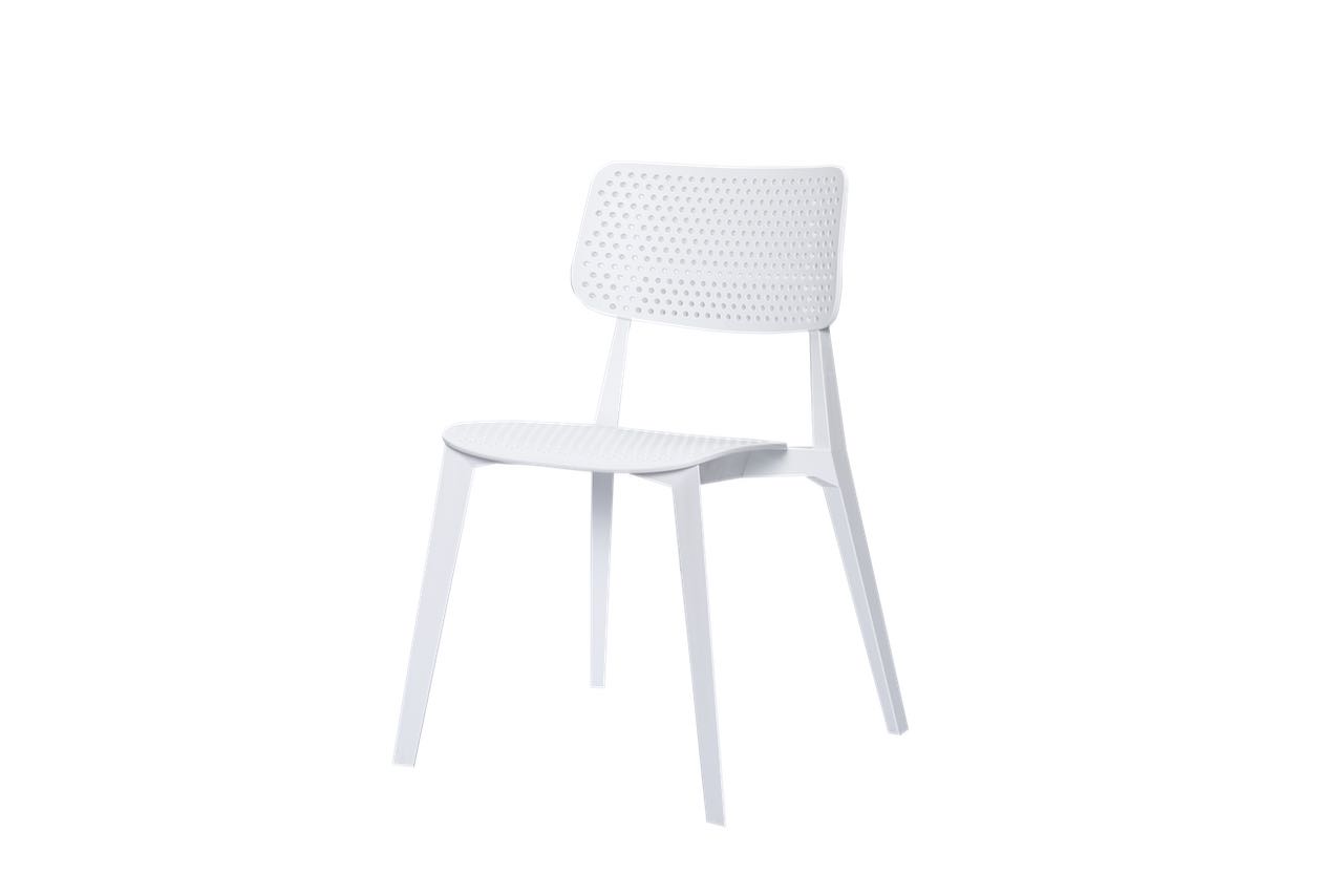 Stellar Dining Chair White with Holes